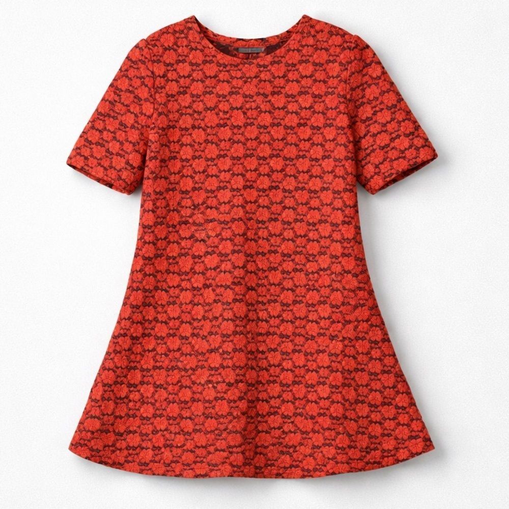 Isabel Garreton orange and gray lace dress size 2T short sleeve